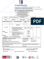 International LTD: Report of Thorough Examination