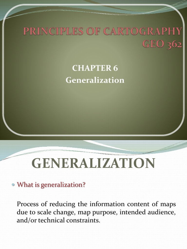 Understanding Map Generalization Techniques | PDF | Map | Cartography