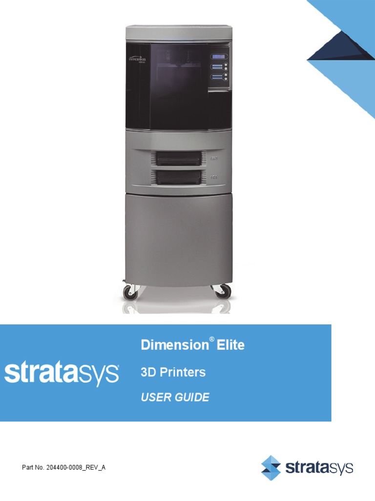 User Guide Strarasys Dimension Elite 3D Printer PDF Ip Address
