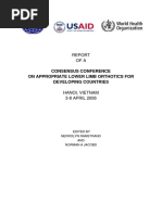 Orthotics Consensus Conference Report