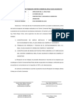 Acta recepción trabajos ampliación centro comercial Real Plaza Huancayo