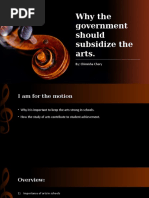the government should subsidize the arts 