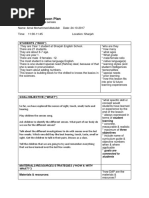 Template For Lesson Plan MCT S