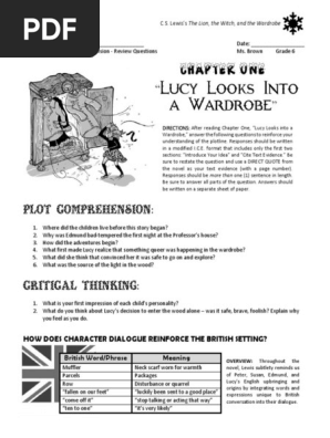 The Lion The Witch And The Wardrobe Chapter 1 2 Review