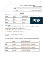 A Formação de Palavras - Aplicação (Soluções)