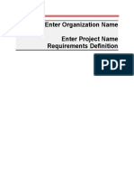 Enter Organization Name Enter Project Name Requirements Definition