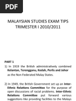 Malaysian Studies Exam Tips Tri 1 1011