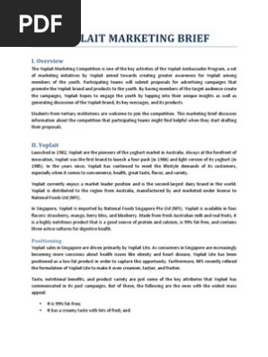 Yoplait Marketing Brief