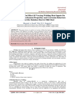 A Review Paper On Effect of Varying Welding Heat Input On Microstructure, Mech Properties and Corrosion Behaviors of Ferritic SS & Mild Steel PDF