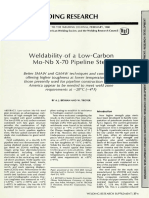 Weldability of a Low Carbon Mo-Nb X-70 Pipeline Steel