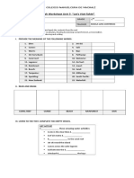 English Worksheet Unit 7 6th Grade