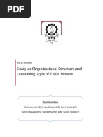 Download Study on Organizational Structure and Leadership Style of TATA Motors by sunitmhasade SN36578750 doc pdf