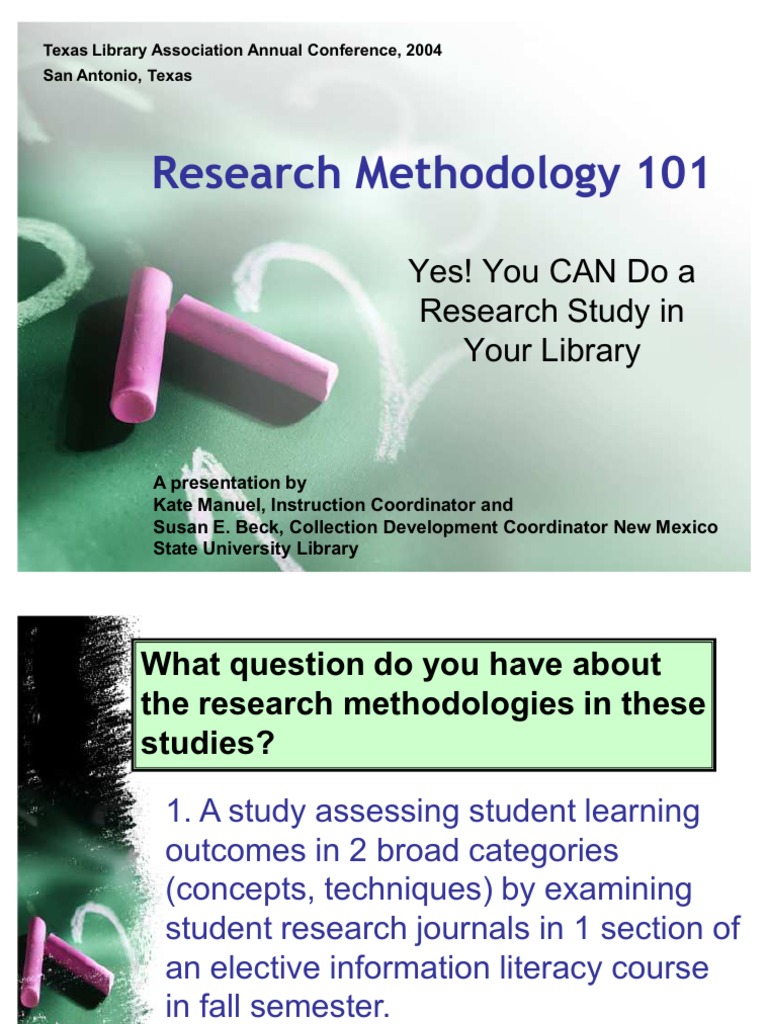 Yes! You CAN Do A Research Study in Your Library | PDF