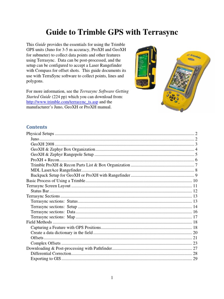 Trimble GPS TerraSync User Guide | PDF | Compass | Icon (Computing)