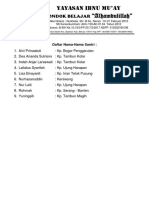 Daftar Santunan Ibnu Muay