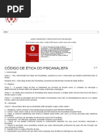 Código de Ética Do Psicanalista