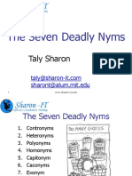 The Seven Deadly Nyms: Taly Sharon