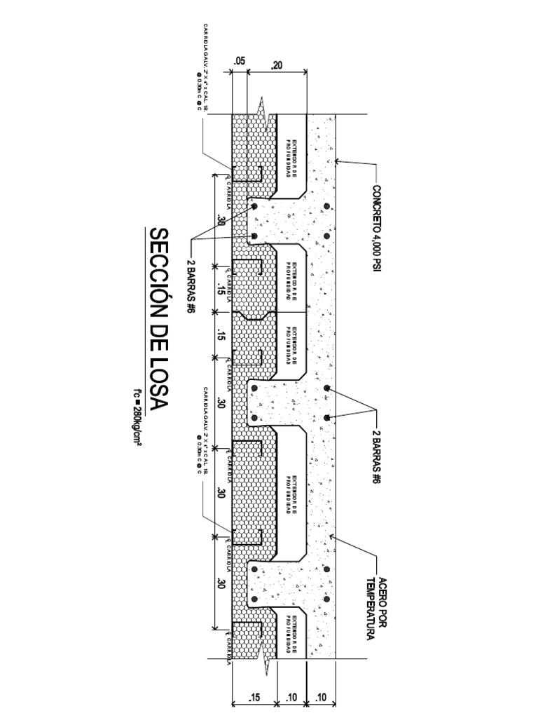 Sección de Losa