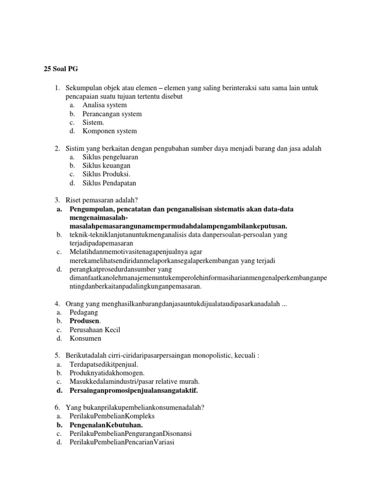 Soal Soal Manajemen Pemasaran Global