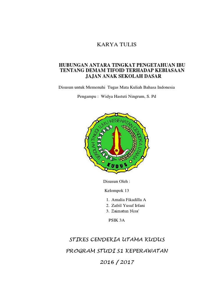 Karya Ilmiah Tifoid 121 Pdf