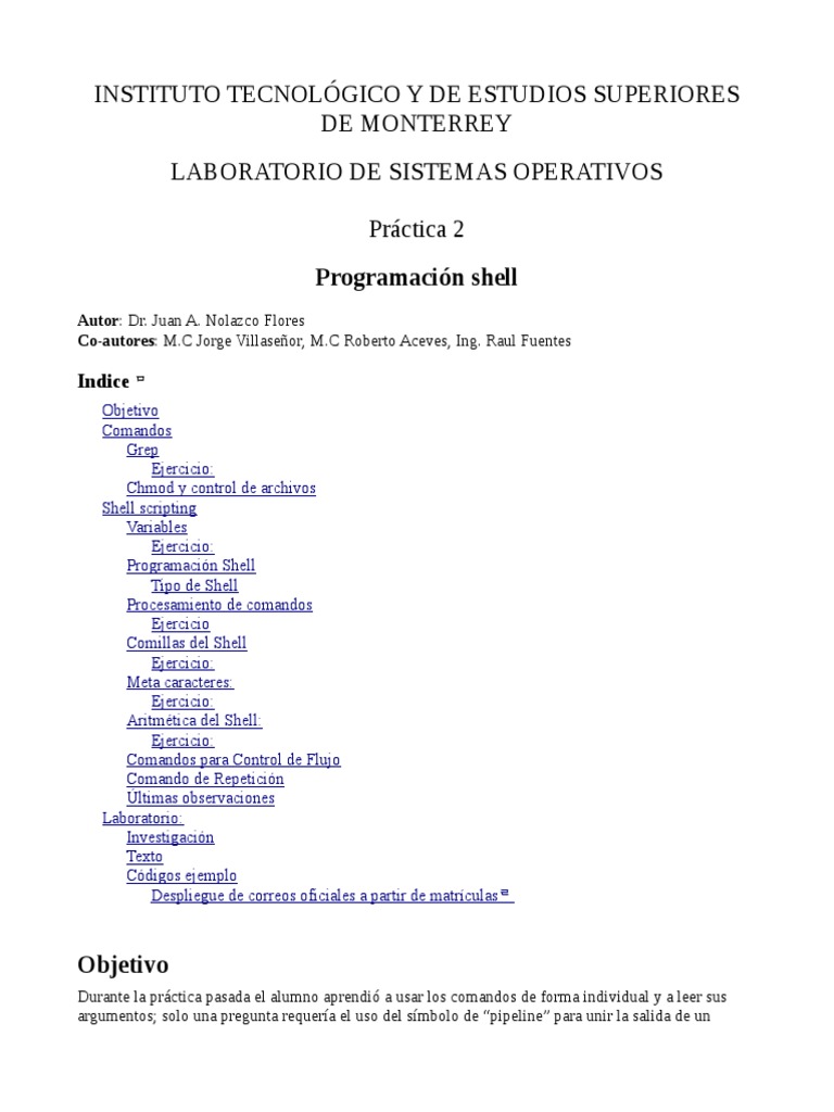Practica 2 Programacion Shell | PDF | Archivo de computadora | Interfaz ...