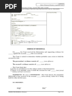 CF RP 2D Order For Dismissal Detainee No Probable Cause