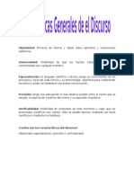 Características del discurso científico: objetividad, especialización, precisión y verificabilidad