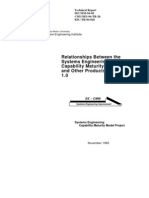 Relationships Between The Systems Engineering Capability Maturity Model and Other Products, Version 1.0