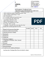 GTU External Examiner Feedback Form