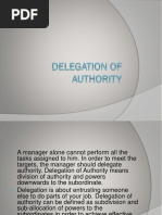 Delegation of Authority