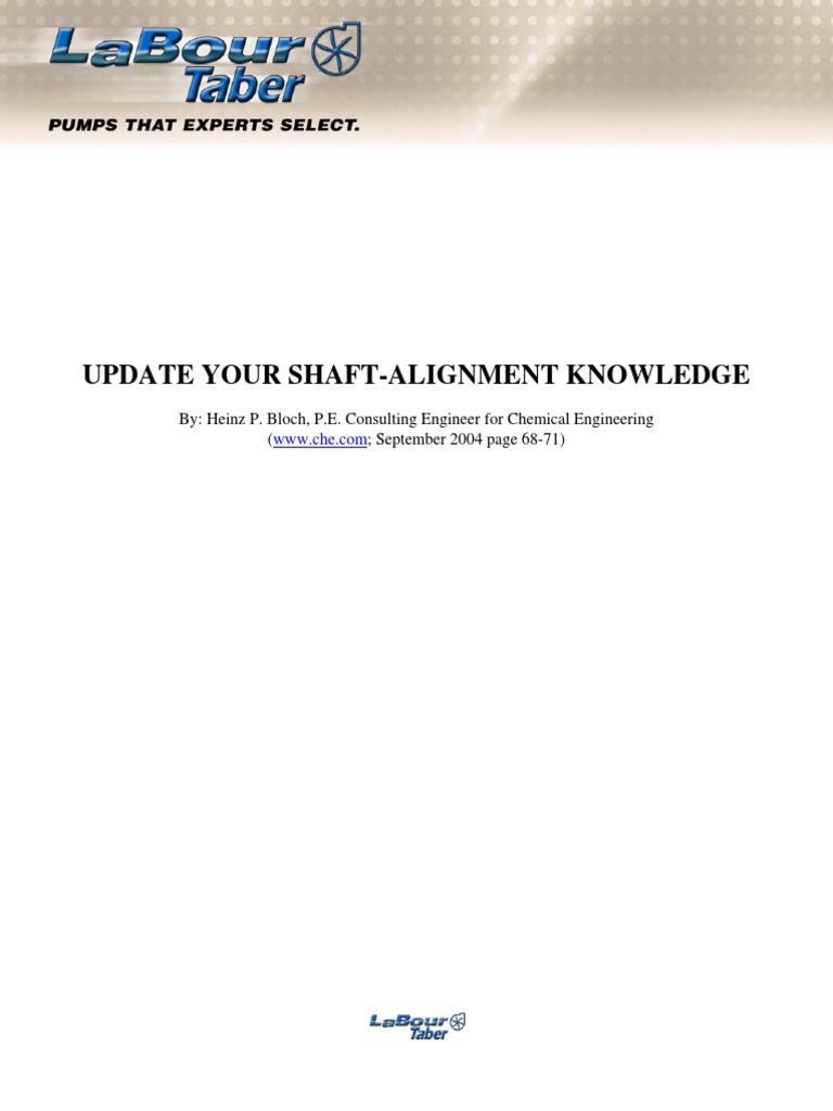 Update Your Shaft Alignment Knowledge PDF | PDF