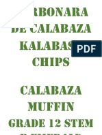 Carbonara de Calabaza Kalabasa Chips