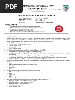 Geologi Teknik Smk Semester 1