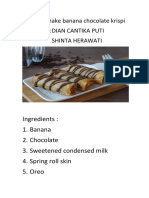 How To Make Banana Chocolate Krispi By:Dian Cantika Puti Shinta Herawati