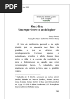 (SIMMEL, Georg.) Gratidão um experimento sociológico