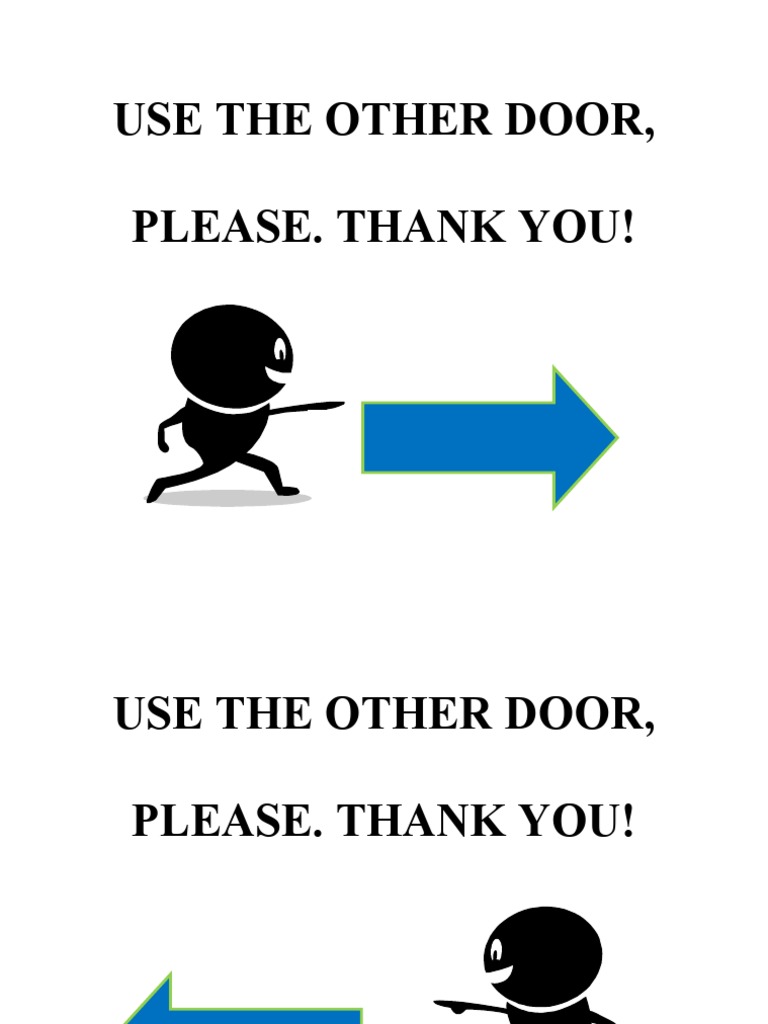 Use the Other Door Sign Instructions | PDF