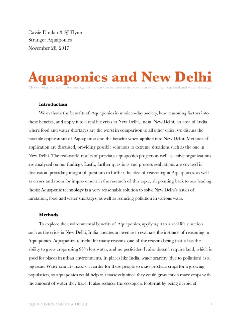 scientific journal aquaponics water scarcity