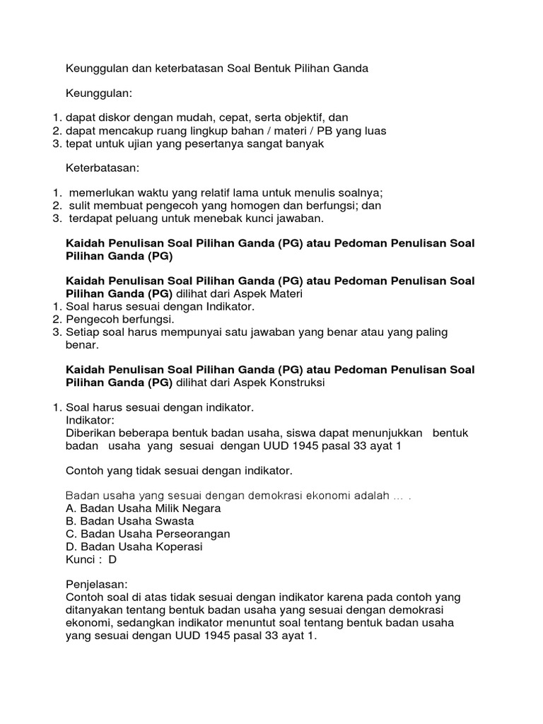 12+ Contoh soal bindonesia pilihan berganda kelas 10 materi penelitian sosial ideas in 2021 