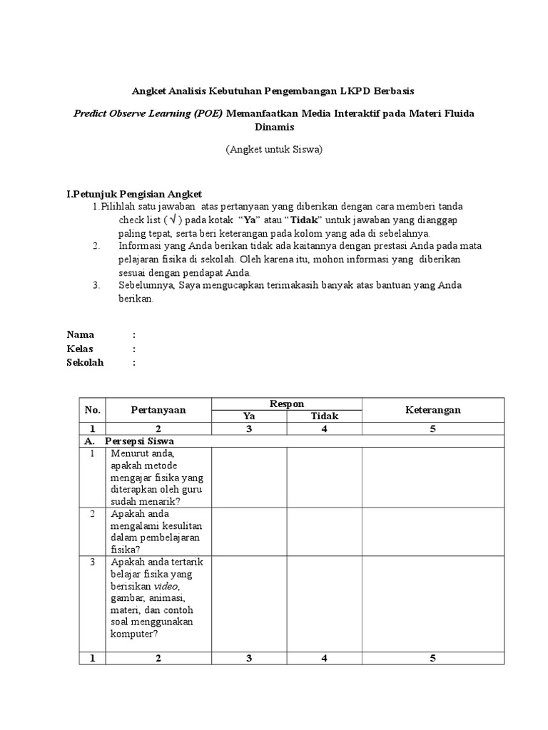 Angket Analisis Kebutuhan Pengembangan LKS - Copy.doc