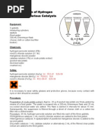 Decomposition of Hydrogen Peroxide by Various Catalysts