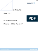 June 2011 MS - Paper 2P Edexcel Physics IGCSE