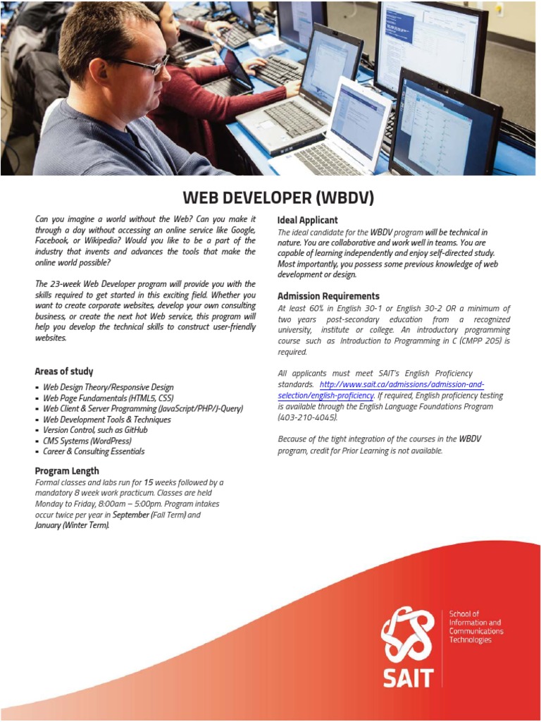 Web Developer Program Overview | PDF | University And College Admission ...