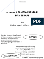 Komite / Panitia Farmasi Dan Terapi: Oleh: Meilani Jayanti, M.Farm., Apt