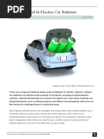 Materials Used in Electric Car Batteries