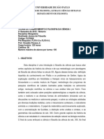 FLF0368 Teoria Do Conhec. e Filos. Da Ciência I (2014-II) - Prof. Osvaldo Pessoa Jr