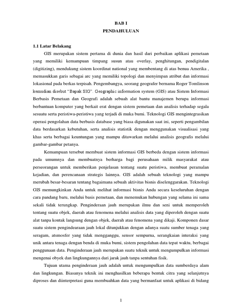 Makalah Tentang Sistem Informasi Geografis Dan Manfaatnya Di Segala Bidang