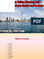 Toronto History, Climate, Culture, Tourism, Sports Religion and Language.