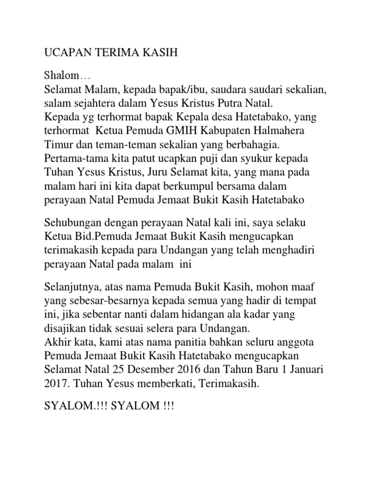 Ucapan Terima Kasih Ucapan Terima Kasih