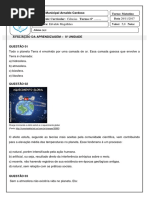 Prova de Ciências IV Unidade 6º Ano ABC Sm Gabarito