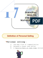Personal Selling and Sales Management: Hapter